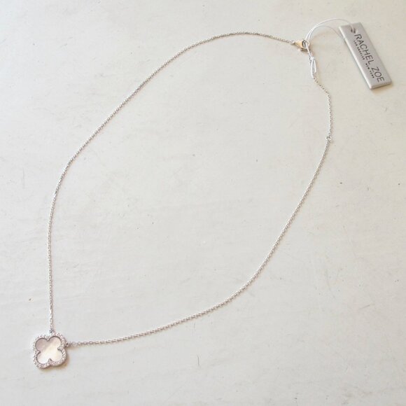 Rachel Zoe Silver Clover Necklace - Picture 4 of 7